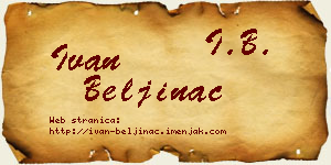 Ivan Beljinac vizit kartica